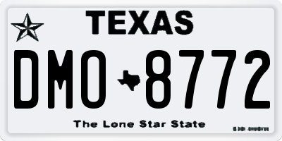 TX license plate DMO8772