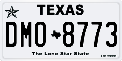 TX license plate DMO8773