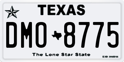 TX license plate DMO8775