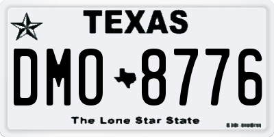 TX license plate DMO8776