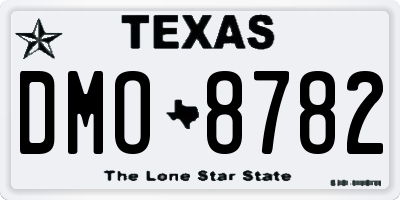 TX license plate DMO8782