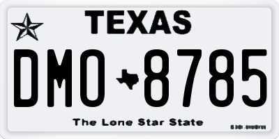 TX license plate DMO8785