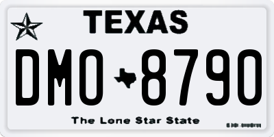 TX license plate DMO8790