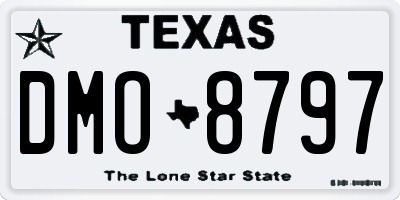 TX license plate DMO8797