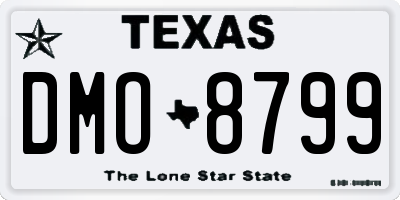 TX license plate DMO8799