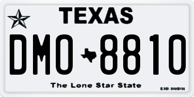 TX license plate DMO8810