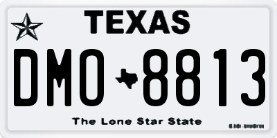 TX license plate DMO8813