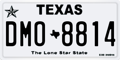 TX license plate DMO8814