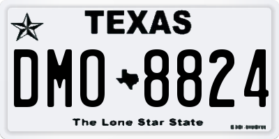 TX license plate DMO8824