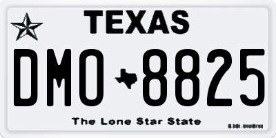 TX license plate DMO8825