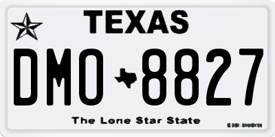 TX license plate DMO8827