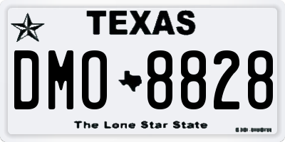 TX license plate DMO8828