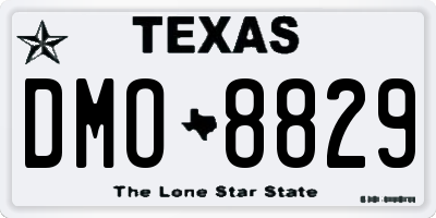 TX license plate DMO8829