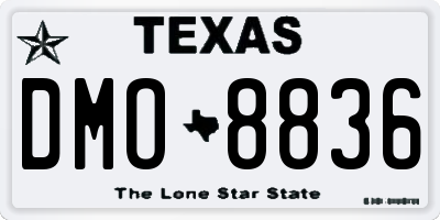 TX license plate DMO8836