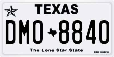 TX license plate DMO8840