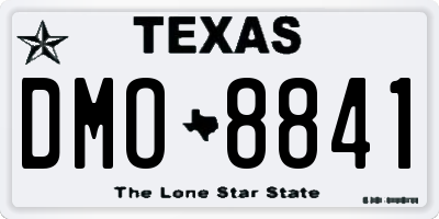 TX license plate DMO8841