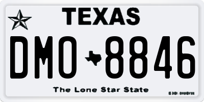 TX license plate DMO8846