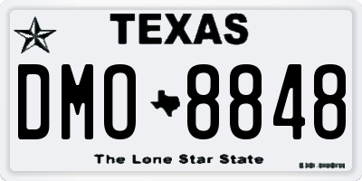 TX license plate DMO8848