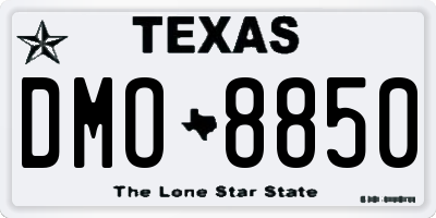 TX license plate DMO8850