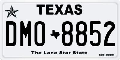 TX license plate DMO8852