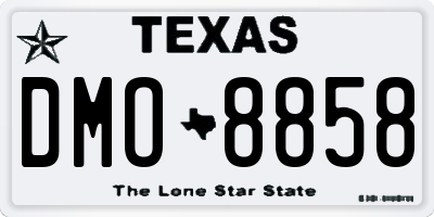 TX license plate DMO8858