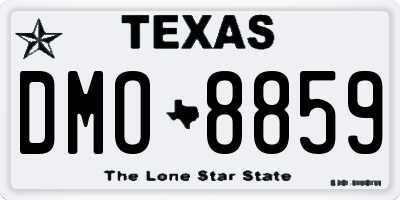 TX license plate DMO8859