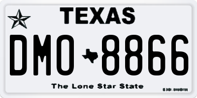 TX license plate DMO8866