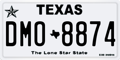 TX license plate DMO8874