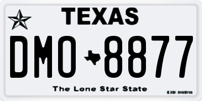 TX license plate DMO8877