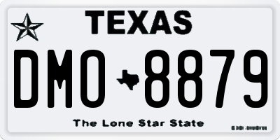 TX license plate DMO8879
