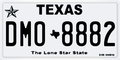 TX license plate DMO8882