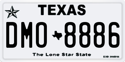 TX license plate DMO8886