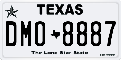 TX license plate DMO8887