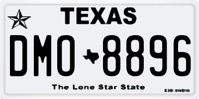 TX license plate DMO8896
