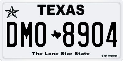 TX license plate DMO8904
