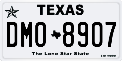 TX license plate DMO8907