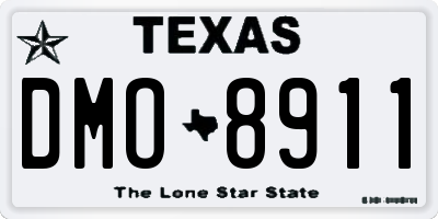 TX license plate DMO8911