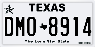 TX license plate DMO8914