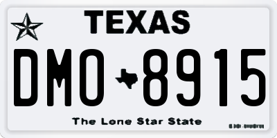 TX license plate DMO8915
