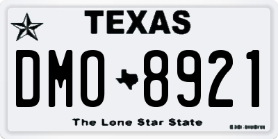TX license plate DMO8921