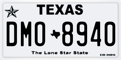 TX license plate DMO8940