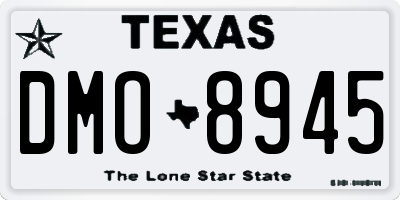 TX license plate DMO8945