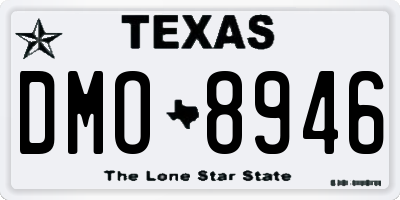 TX license plate DMO8946