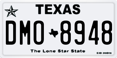 TX license plate DMO8948