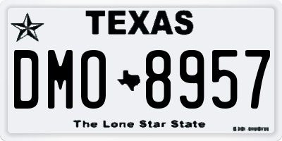 TX license plate DMO8957
