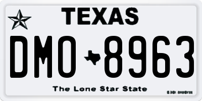 TX license plate DMO8963