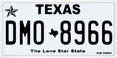 TX license plate DMO8966