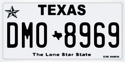 TX license plate DMO8969