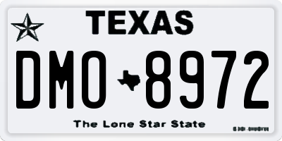 TX license plate DMO8972