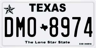 TX license plate DMO8974